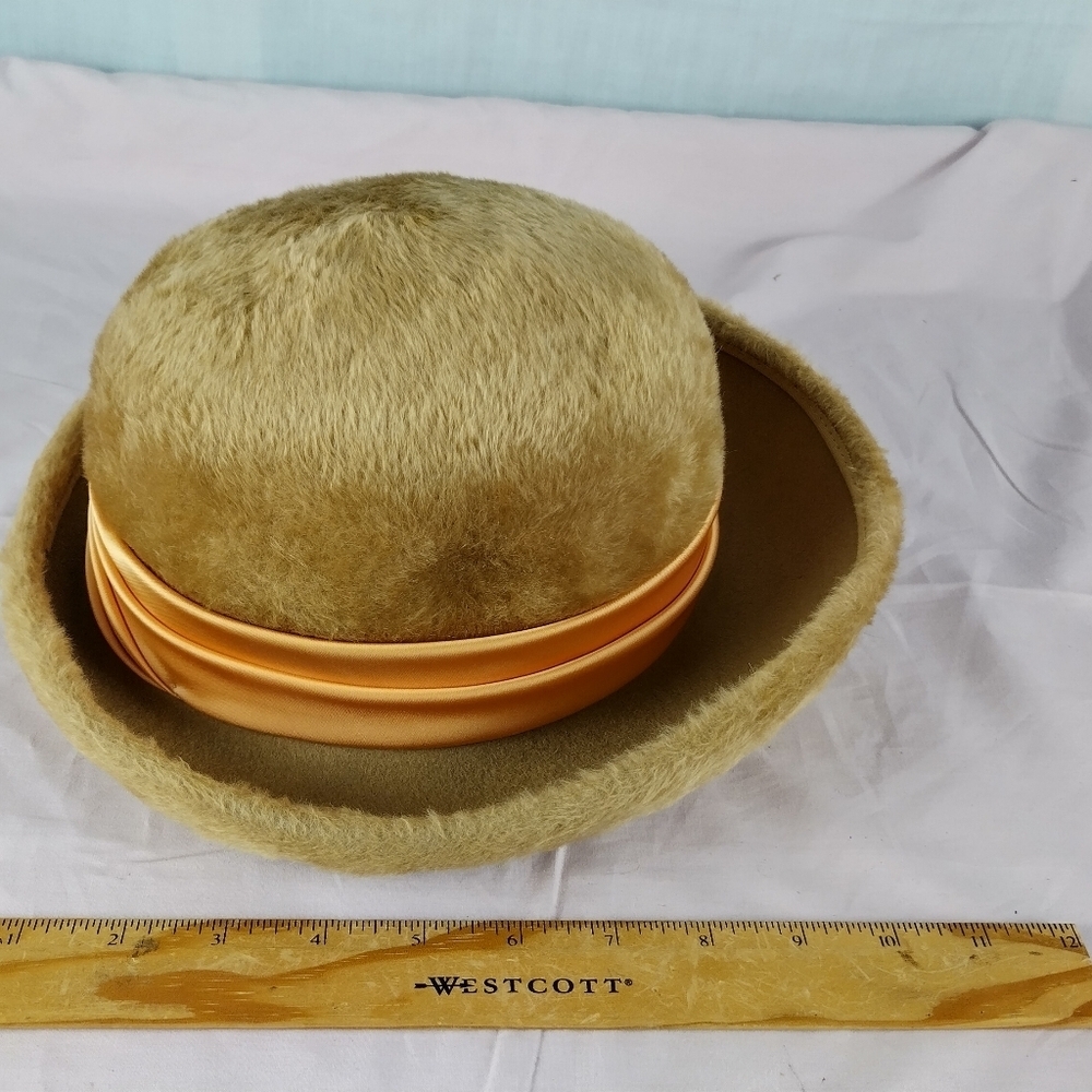 Vintage MCM Jean Arlett 1950s Fur Fashion Australia Ribbon Hat - Picture 12 of 14